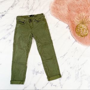 Army Green Cropped Straight Leg 8